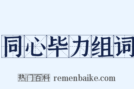 同心毕力组词是什么意思的图片